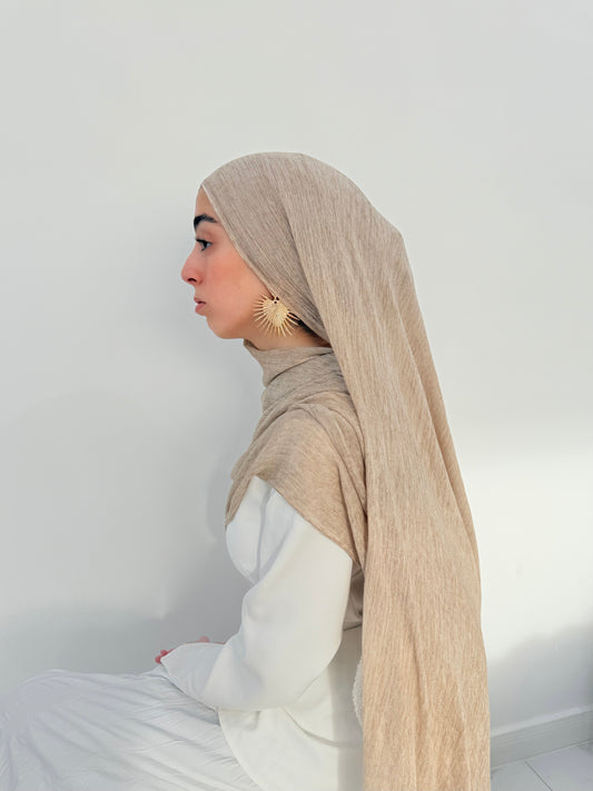 Crinkle Rayon Hijab — Pearl لؤلؤ (Lu’lu’)