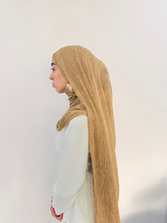 Crinkle Rayon Hijab — Amber عنبر (Anbar)