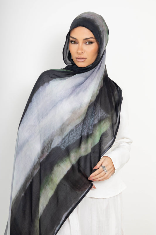 Printed Hijab — Shadows ‏ظلال (Ẓilāl)