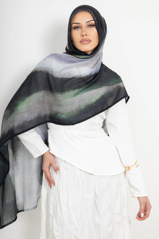 Printed Hijab — Shadows ‏ظلال (Ẓilāl)