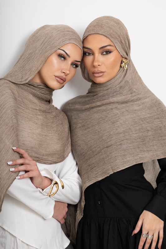 Crinkle Rayon Hijab — Soil ‏طين (Ṭīn)